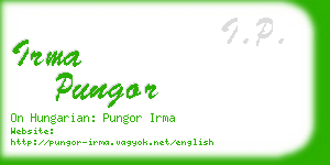 irma pungor business card